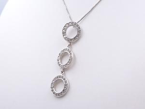 K18WG ダイヤ 0.52ct ネックレス 4.8g